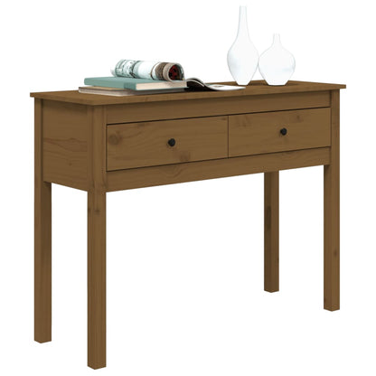 vidaXL Console Table Honey Brown 100x35x75 cm Solid Wood Pine