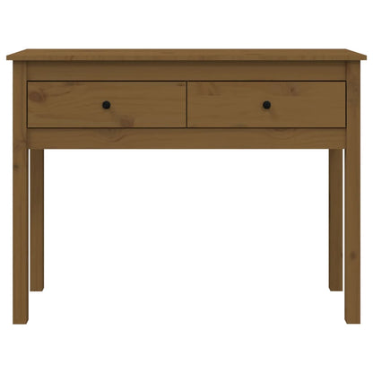 vidaXL Console Table Honey Brown 100x35x75 cm Solid Wood Pine