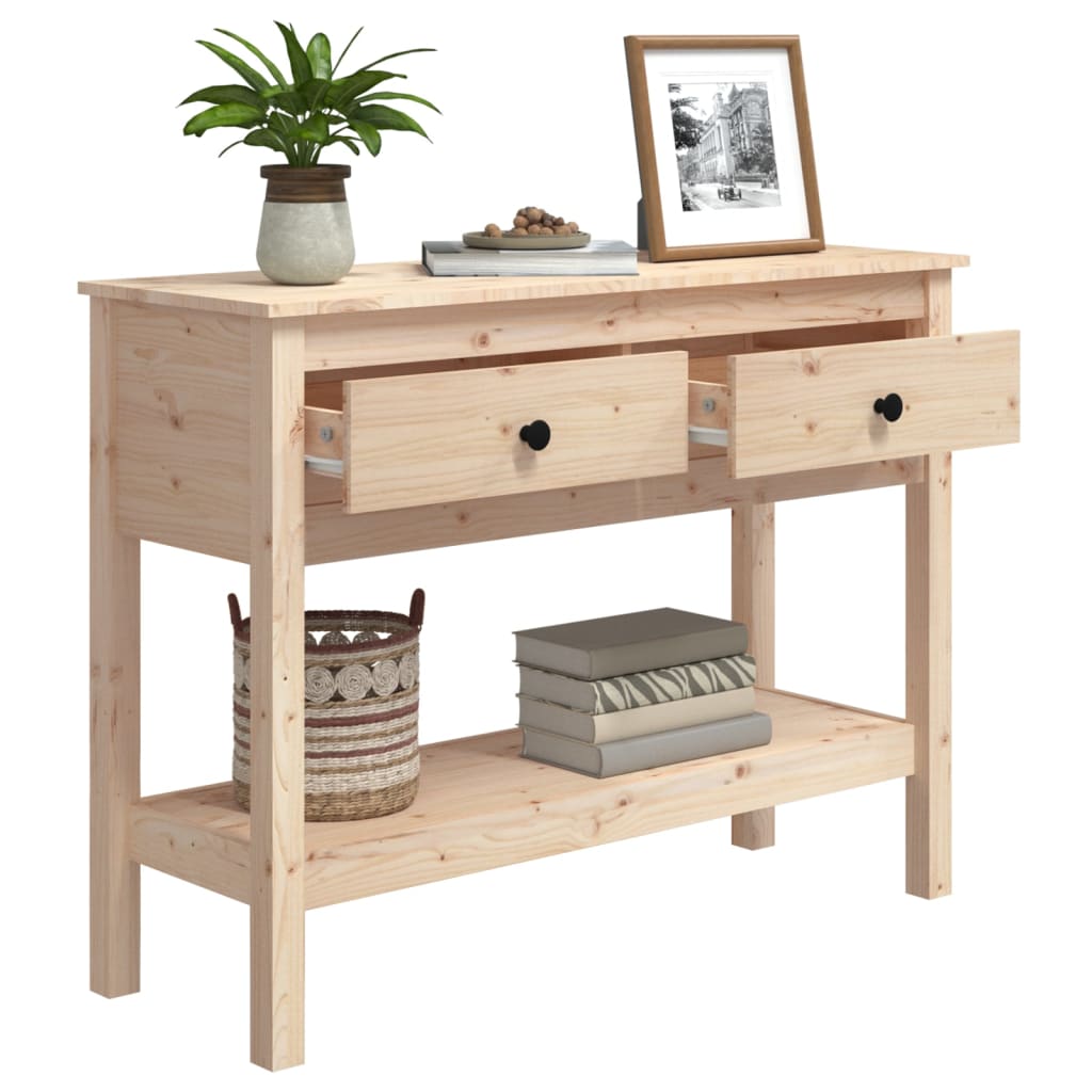 vidaXL Console Table 100x35x75 cm Solid Wood Pine