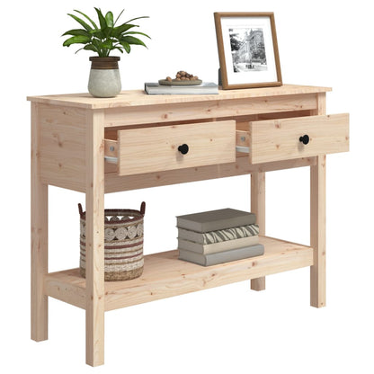 vidaXL Console Table 100x35x75 cm Solid Wood Pine
