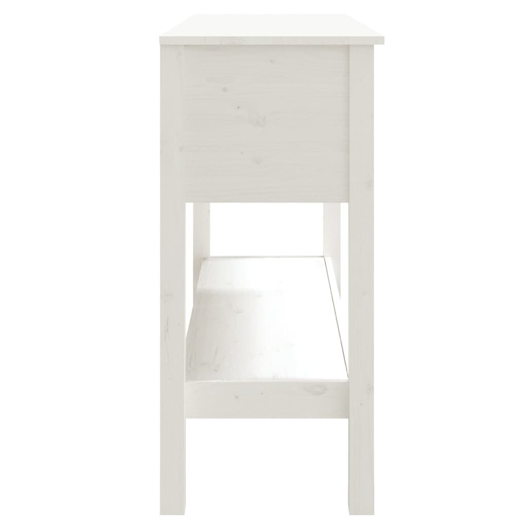 vidaXL Console Table White 100x35x75 cm Solid Wood Pine