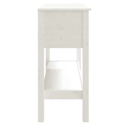 vidaXL Console Table White 100x35x75 cm Solid Wood Pine