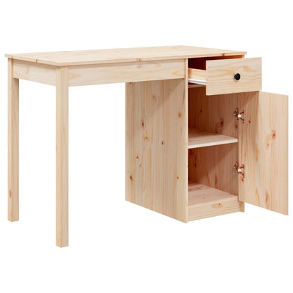 vidaXL Desk 100x50x75 cm Solid Wood Pine