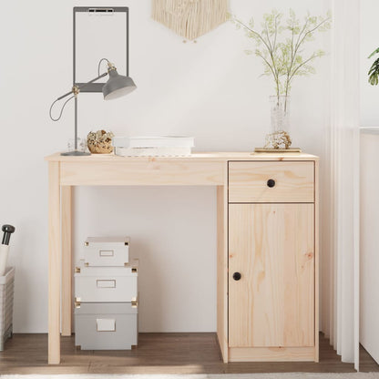 vidaXL Desk 100x50x75 cm Solid Wood Pine