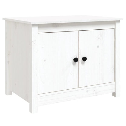 vidaXL Coffee Table White 71x49x55 cm Solid Wood Pine
