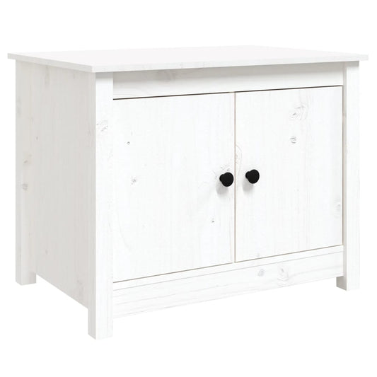 vidaXL Coffee Table White 71x49x55 cm Solid Wood Pine
