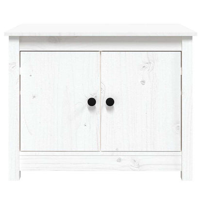 vidaXL Coffee Table White 71x49x55 cm Solid Wood Pine