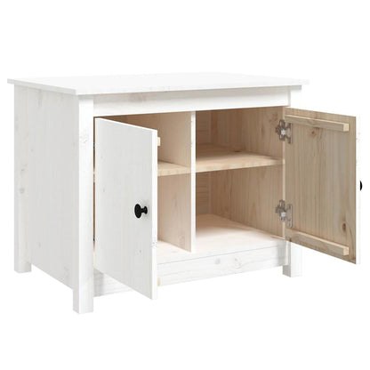 vidaXL Coffee Table White 71x49x55 cm Solid Wood Pine