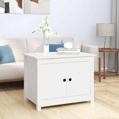vidaXL Coffee Table White 71x49x55 cm Solid Wood Pine