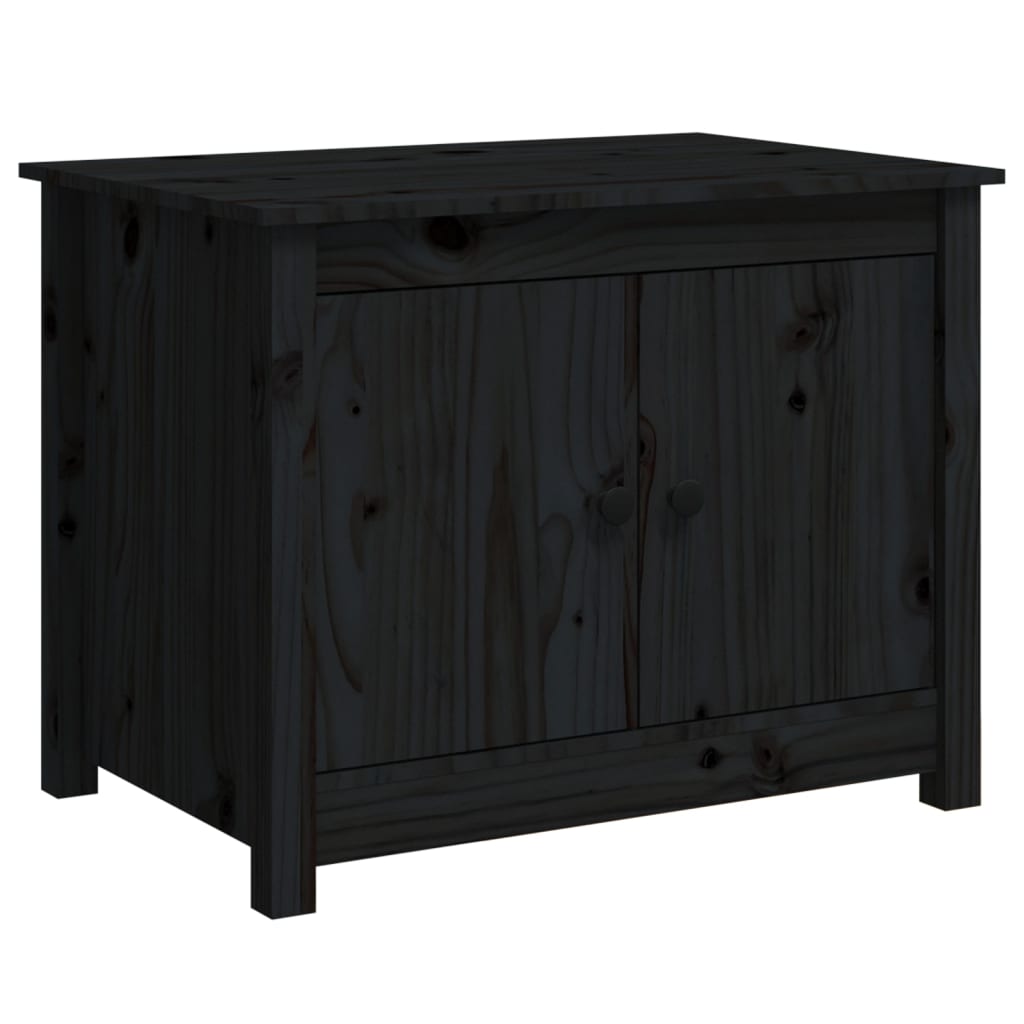 vidaXL Coffee Table | Black | Solid Pine Wood | Medium | Coffee Table