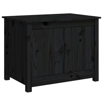 vidaXL Coffee Table Black 71x49x55 cm Solid Wood Pine