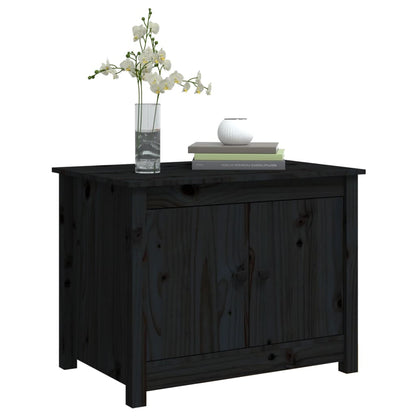 vidaXL Coffee Table | Black | Solid Pine Wood | Medium | Coffee Table