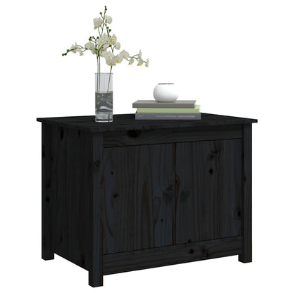 vidaXL Coffee Table Black 71x49x55 cm Solid Wood Pine
