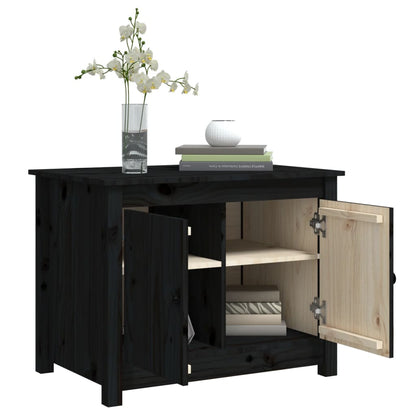 vidaXL Coffee Table | Black | Solid Pine Wood | Medium | Coffee Table