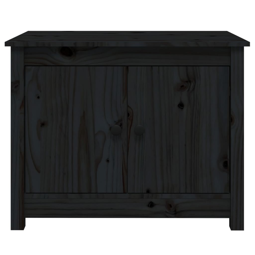 vidaXL Coffee Table | Black | Solid Pine Wood | Medium | Coffee Table