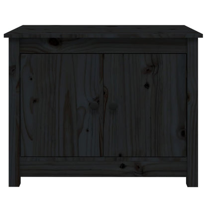 vidaXL Coffee Table | Black | Solid Pine Wood | Medium | Coffee Table