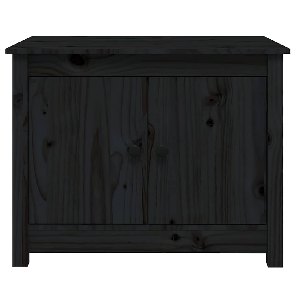 vidaXL Coffee Table Black 71x49x55 cm Solid Wood Pine