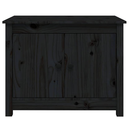 vidaXL Coffee Table Black 71x49x55 cm Solid Wood Pine