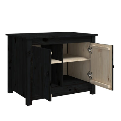 vidaXL Coffee Table | Black | Solid Pine Wood | Medium | Coffee Table