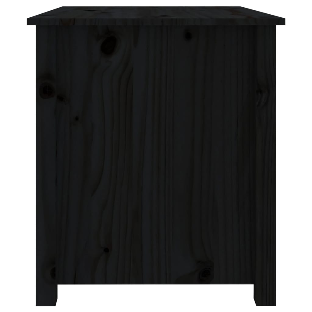 vidaXL Coffee Table | Black | Solid Pine Wood | Medium | Coffee Table