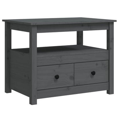 vidaXL Coffee Table Grey 71x49x55 cm Solid Wood Pine