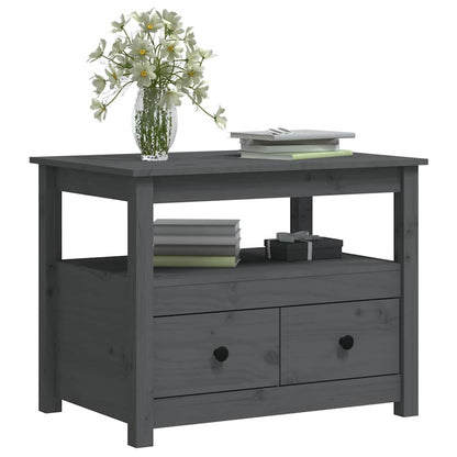 vidaXL Coffee Table Grey 71x49x55 cm Solid Wood Pine