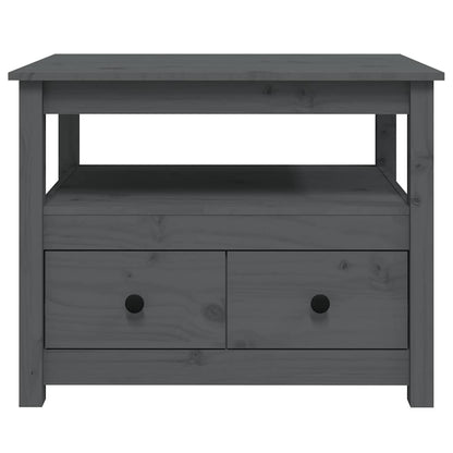 vidaXL Coffee Table Grey 71x49x55 cm Solid Wood Pine