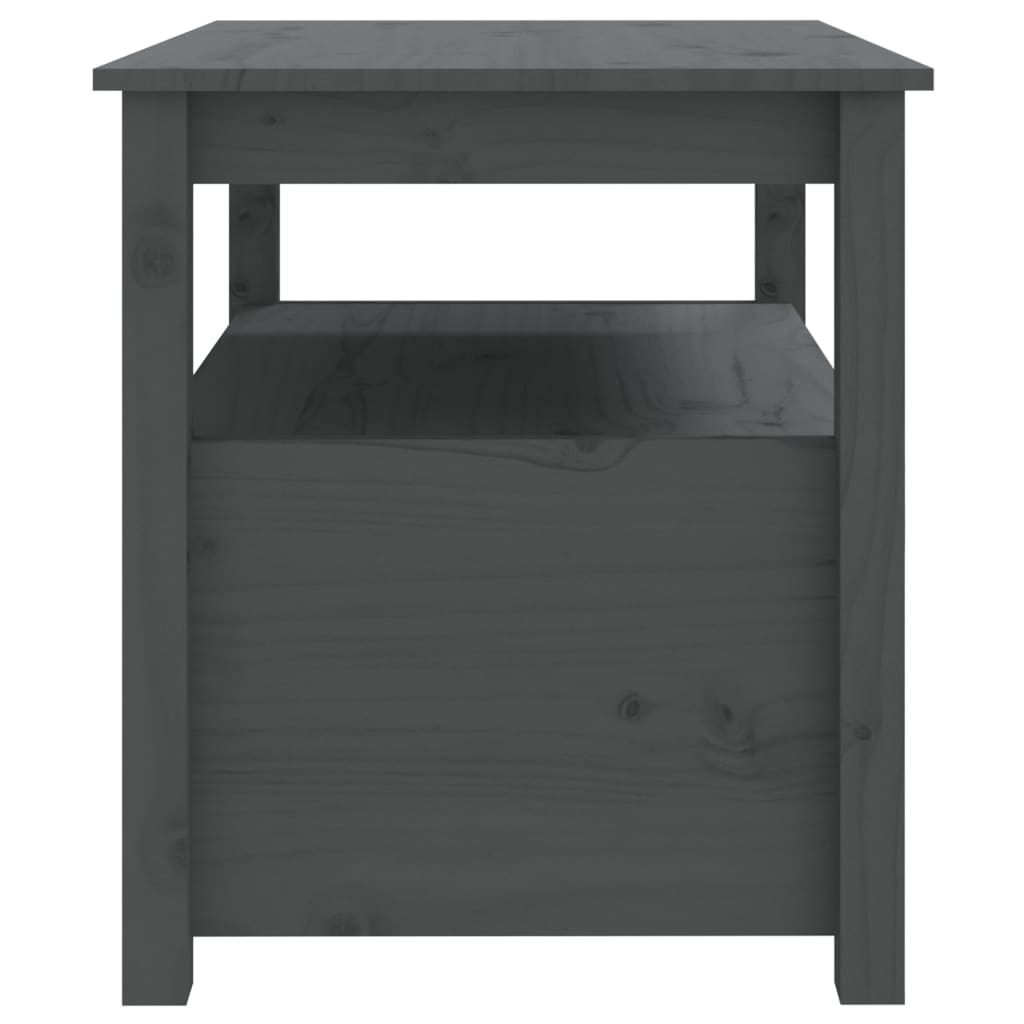 vidaXL Coffee Table Grey 71x49x55 cm Solid Wood Pine
