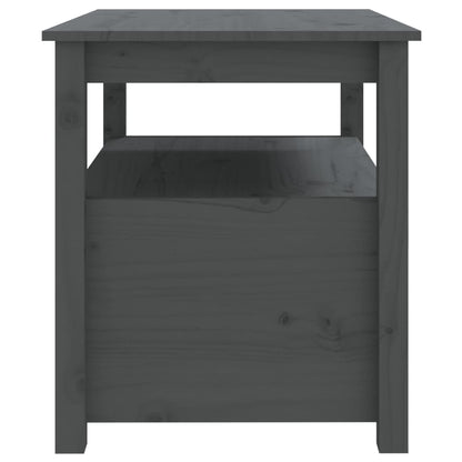 vidaXL Coffee Table Grey 71x49x55 cm Solid Wood Pine