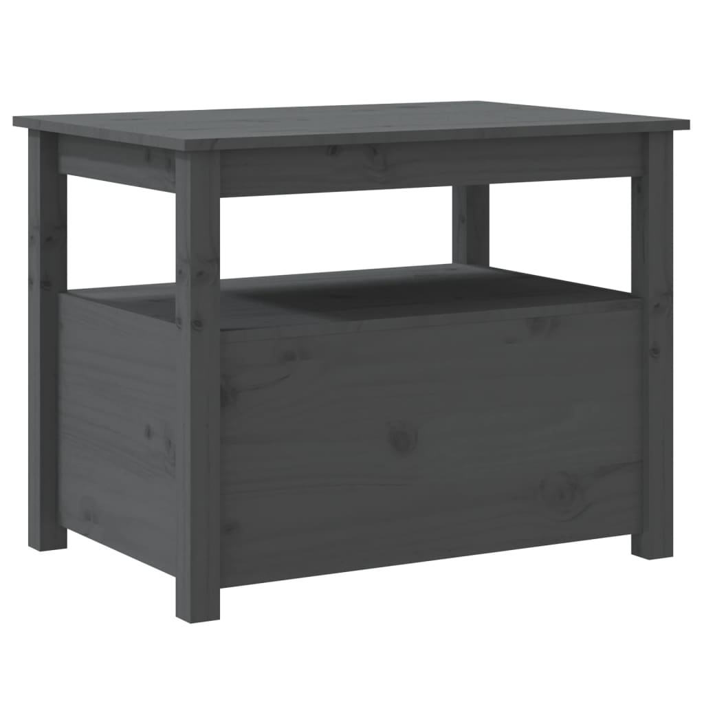 vidaXL Coffee Table Grey 71x49x55 cm Solid Wood Pine