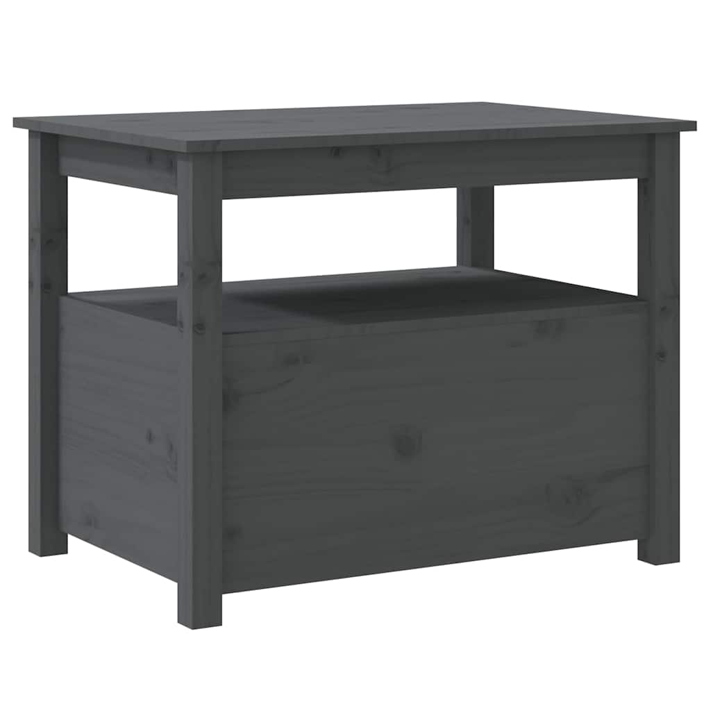 vidaXL Coffee Table Grey 71x49x55 cm Solid Wood Pine