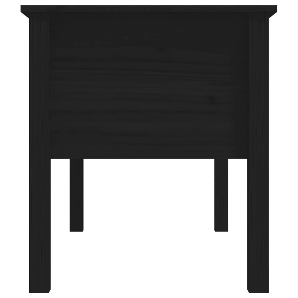 vidaXL Coffee Table Black 102x49x55 cm Solid Wood Pine