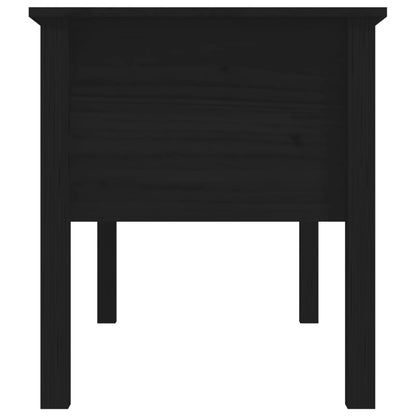 vidaXL Coffee Table Black 102x49x55 cm Solid Wood Pine