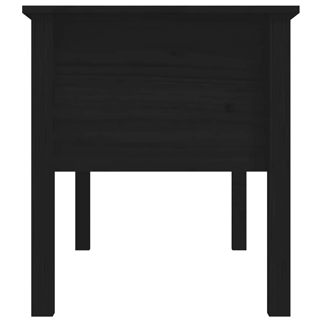vidaXL Coffee Table Black 102x49x55 cm Solid Wood Pine