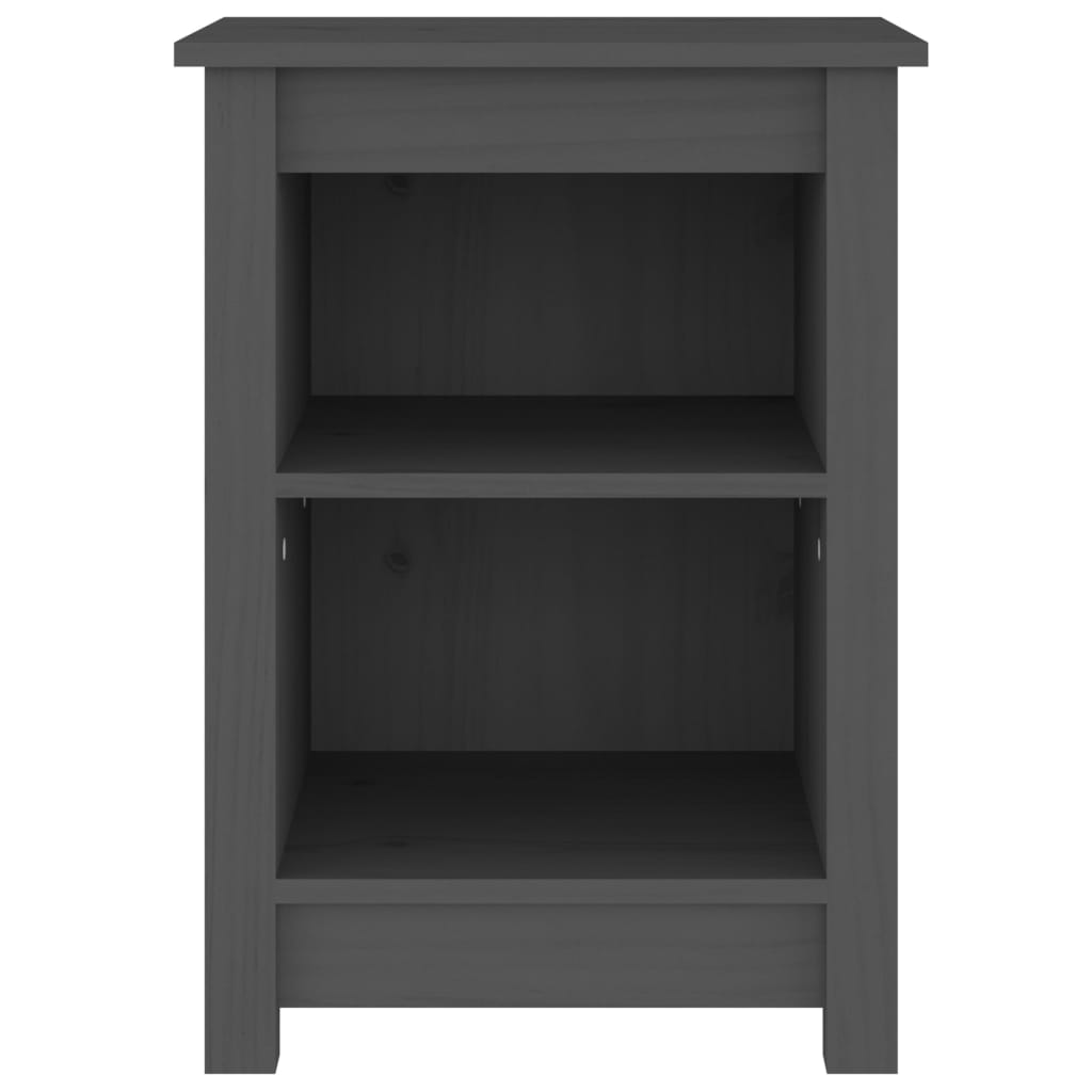 vidaXL Bedside Cabinet | Set of 2 | Grey | Solid pine wood | 40x35x55 cm