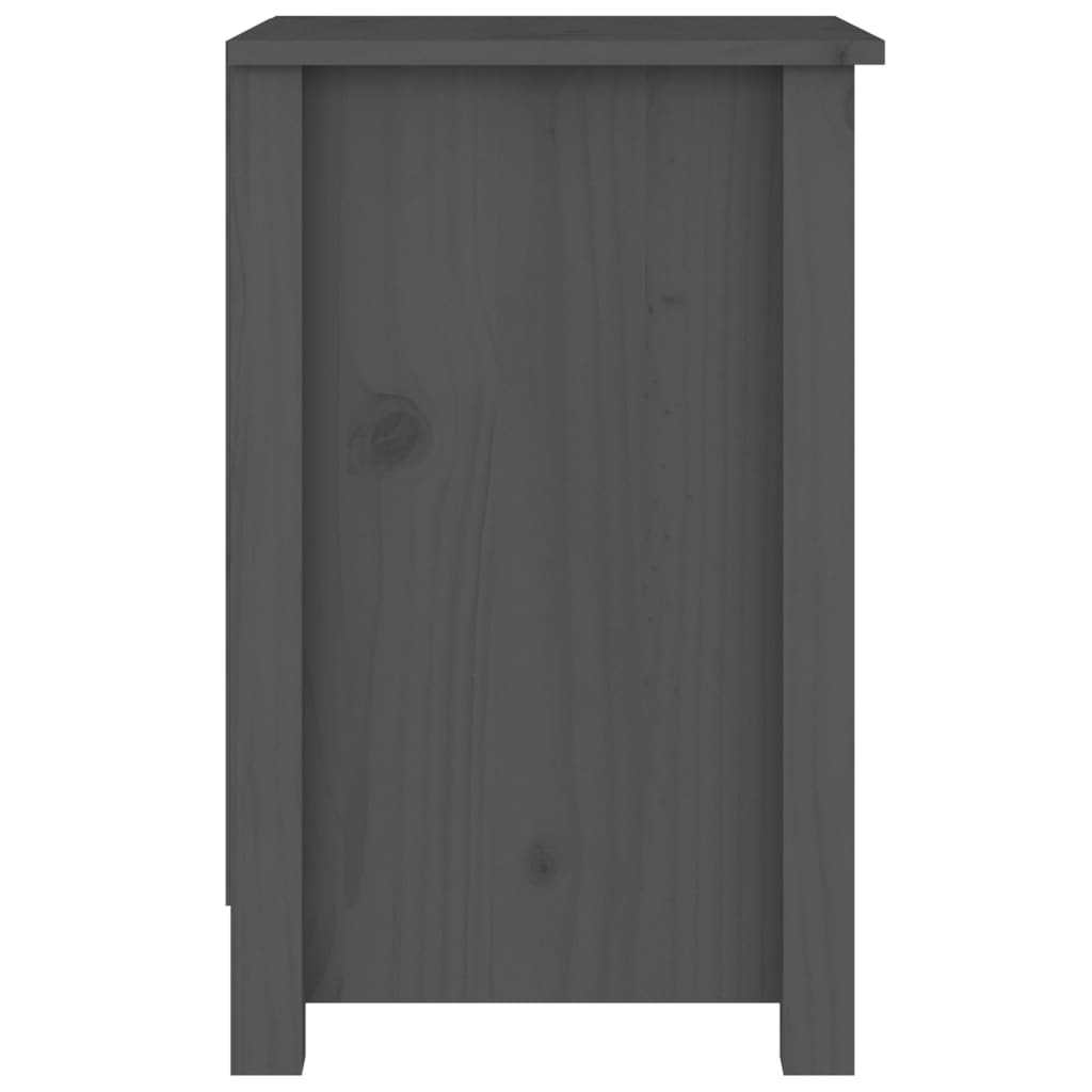 vidaXL Bedside Cabinet | Set of 2 | Grey | Solid pine wood | 40x35x55 cm