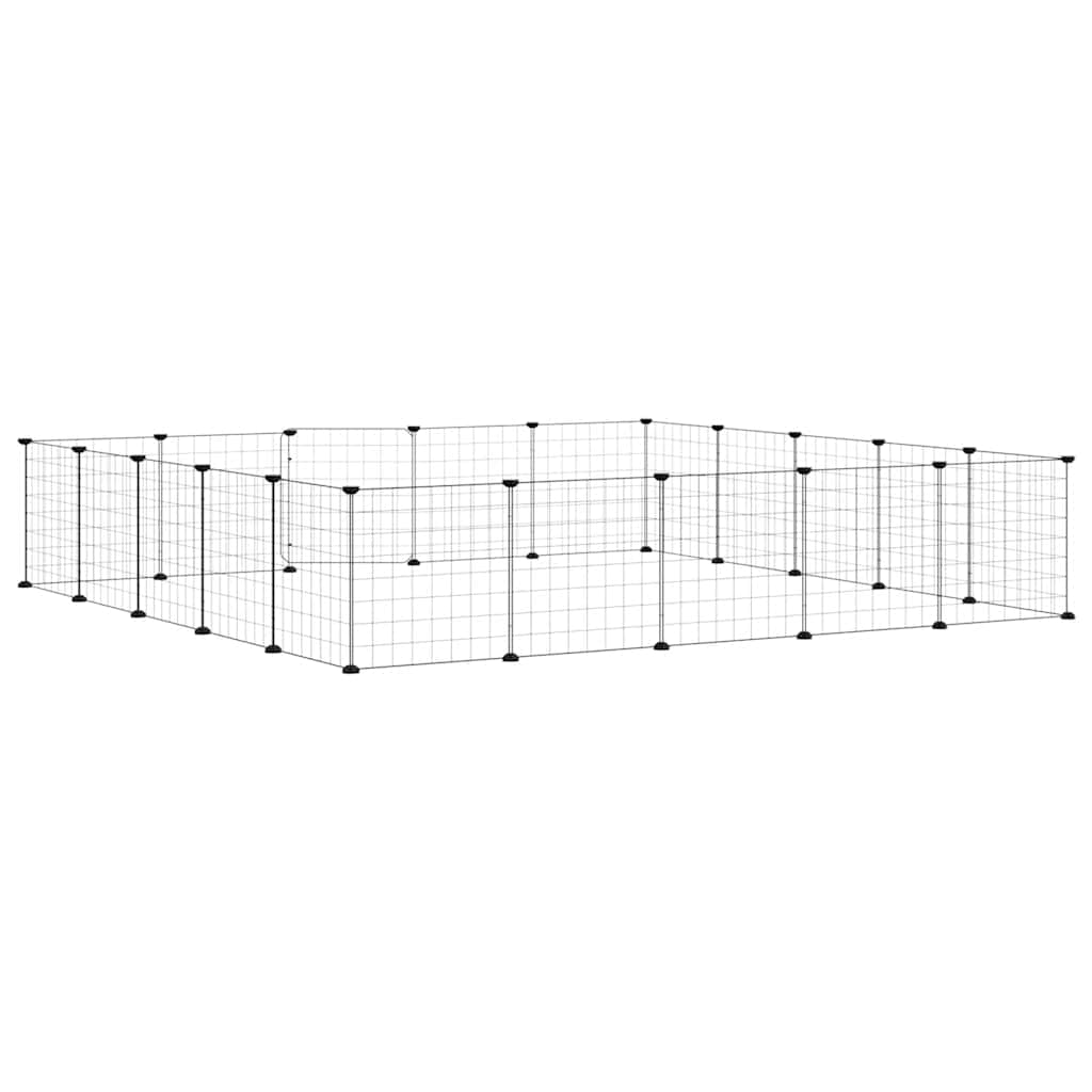 vidaXL Pet Cage | Black | Powder-Coated Steel
