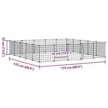 vidaXL Pet Cage | Black | Powder-Coated Steel