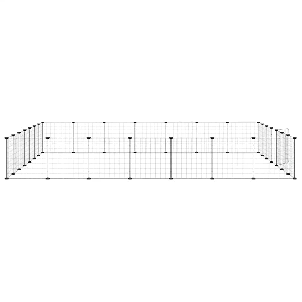 vidaXL Pet Cage | Black | Powder-coated steel | Large |  Durable  | Pet Cage
