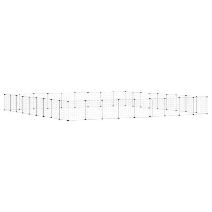 vidaXL 36-Panel Pet Cage with Door Black 315x315x35 cm Steel