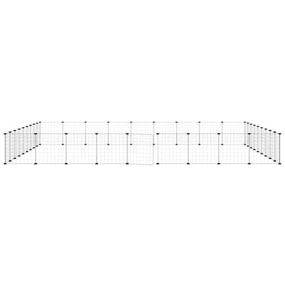 vidaXL 36-Panel Pet Cage with Door Black 315x315x35 cm Steel