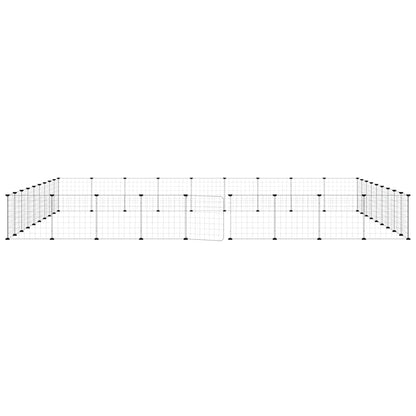 vidaXL 36-Panel Pet Cage with Door Black 315x315x35 cm Steel