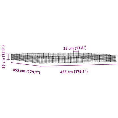 vidaXL 52-Panel Pet Cage with Door Black 35x35 cm Steel