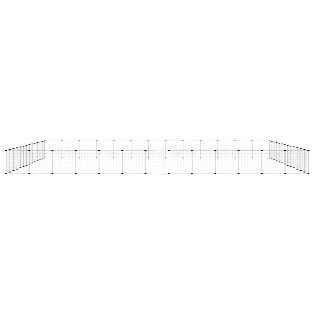 vidaXL Pet Cage | Black | Powder-coated steel | Large | Collapsible | Pet Cage