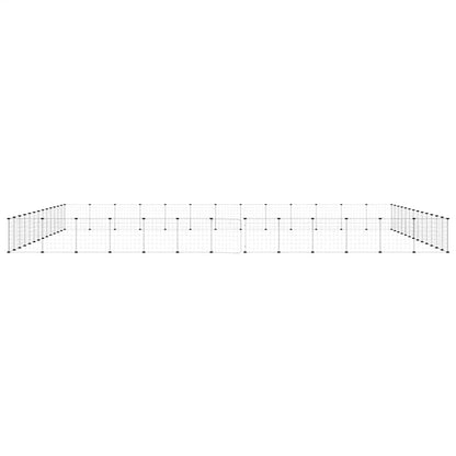 vidaXL Pet Cage | Black | Powder-coated steel | Large | Collapsible | Pet Cage