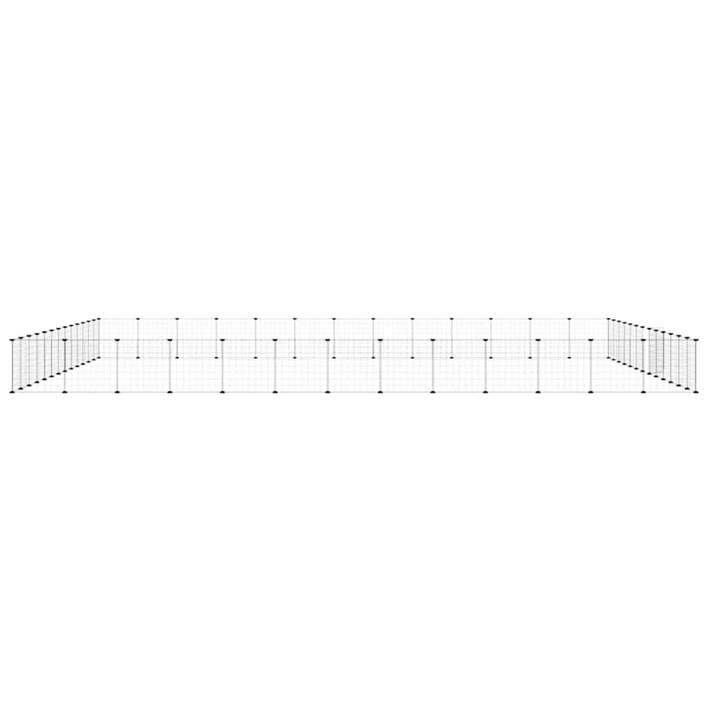 vidaXL Pet Cage | Black | Powder-coated steel | Large | Collapsible | Pet Cage
