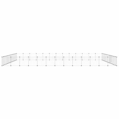 vidaXL Pet Cage | Black | Powder-coated steel | Large | Collapsible | Pet Cage