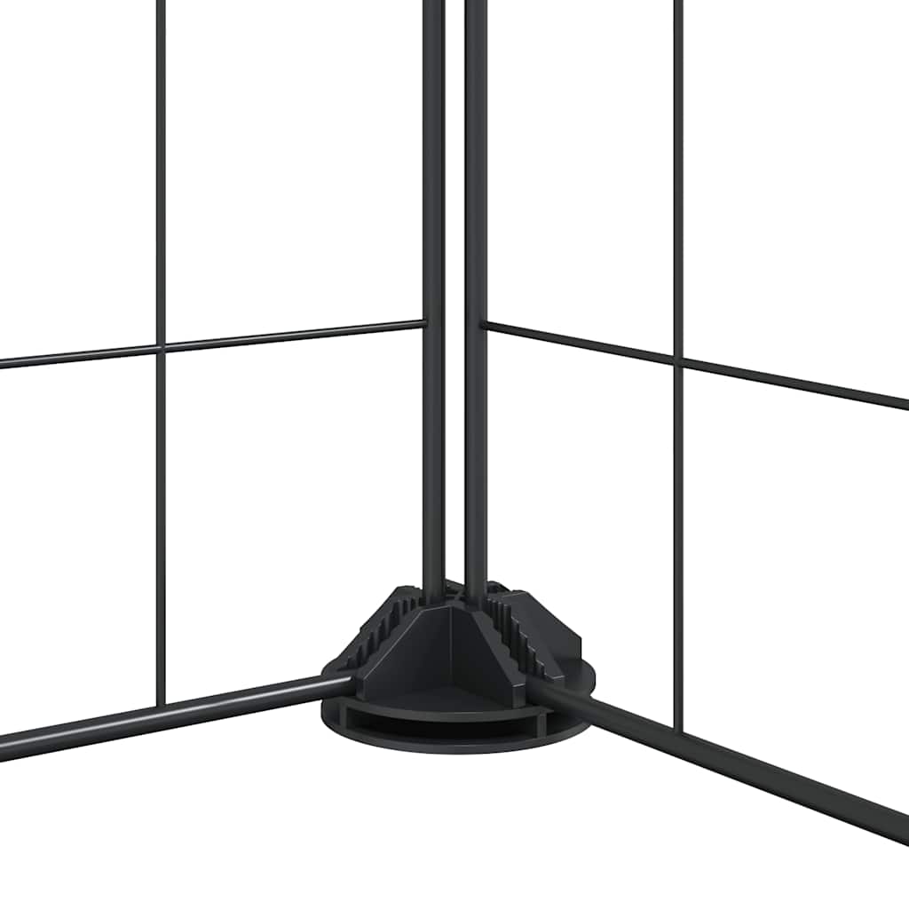 vidaXL Pet Cage | Black | Powder-coated steel | Large | Collapsible | Pet Cage