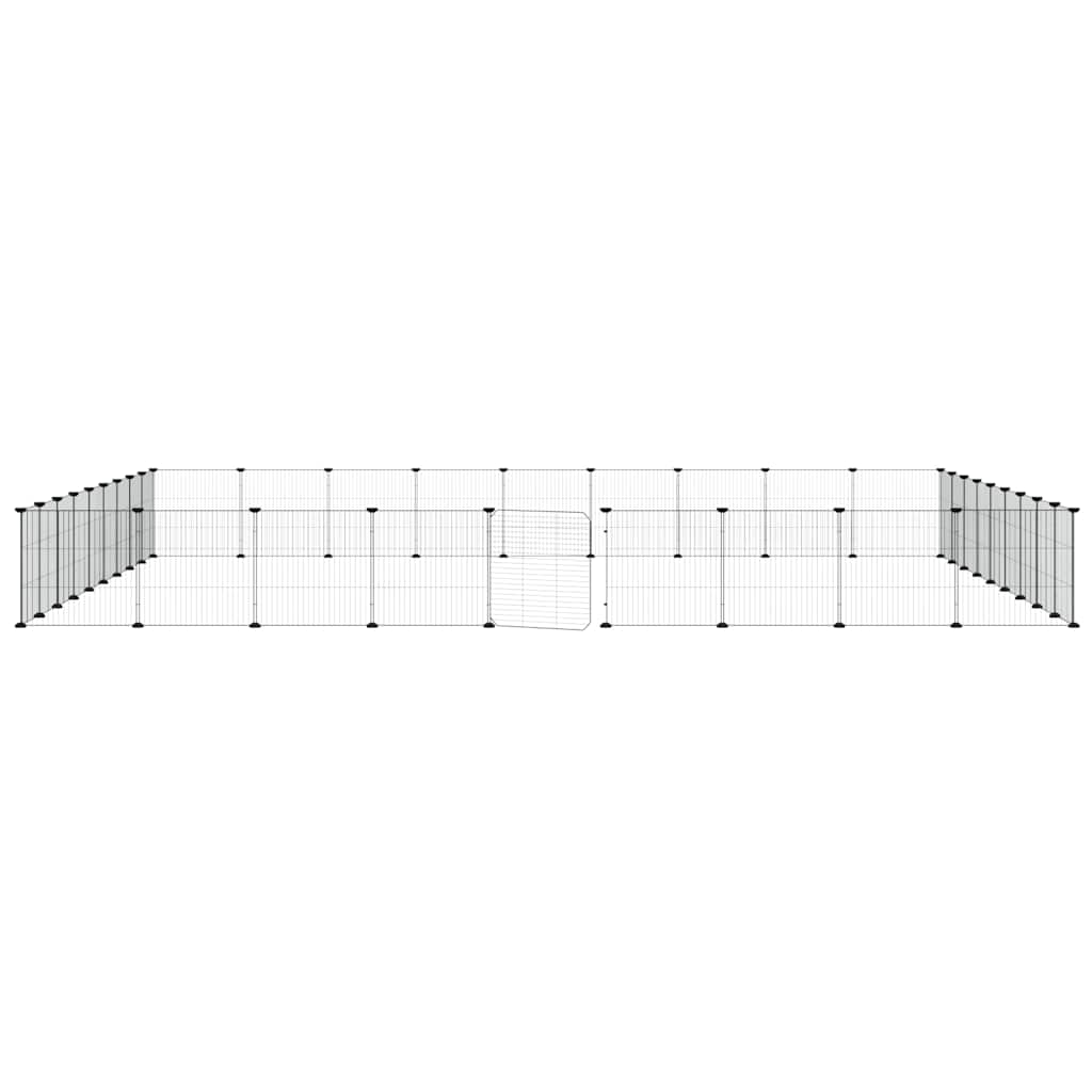 vidaXL Pet Cage | Black | Powder-coated steel | Spacious | Collapsible
