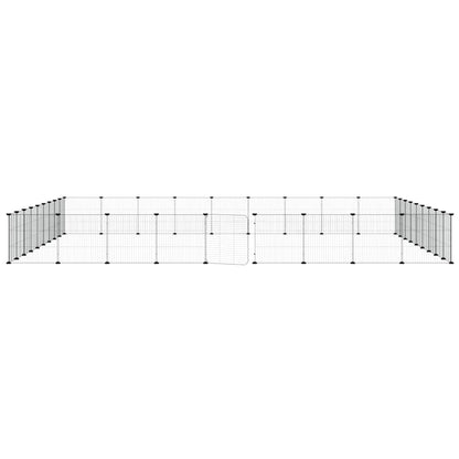 vidaXL Pet Cage | Black | Powder-coated steel | Spacious | Collapsible